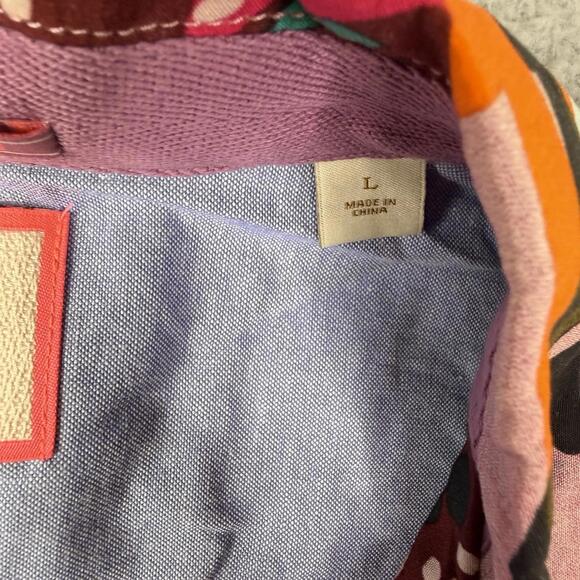 NWOT Scotch & Soda Colorful Botanical Print Camp Shirt Men's Size Large - Picture 4 of 13